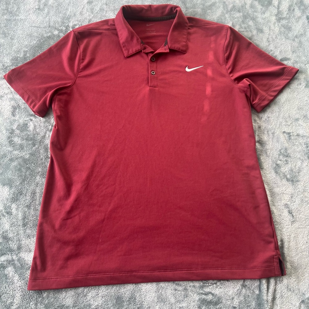 Nike Men's Burgundy Polo Shirt